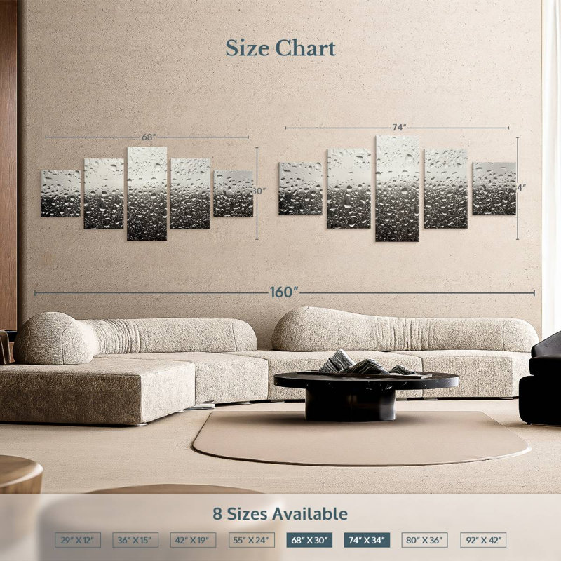 Rainy Window, 42" H x 92" W