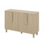 Buffet polyvalent - magnifique buffet en bois avec tablettes réglables et poignées arquées uniques-118815891