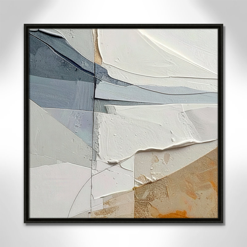 «Plastered IV» par Alonza Saunders, Framed Canvas, 25.5'' W x 25.5'' H, Espresso Floater