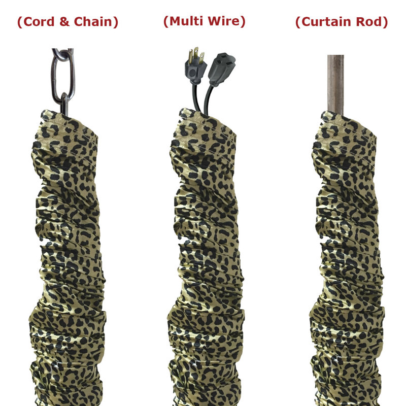 Cord or Cable Cover, Black Leopard