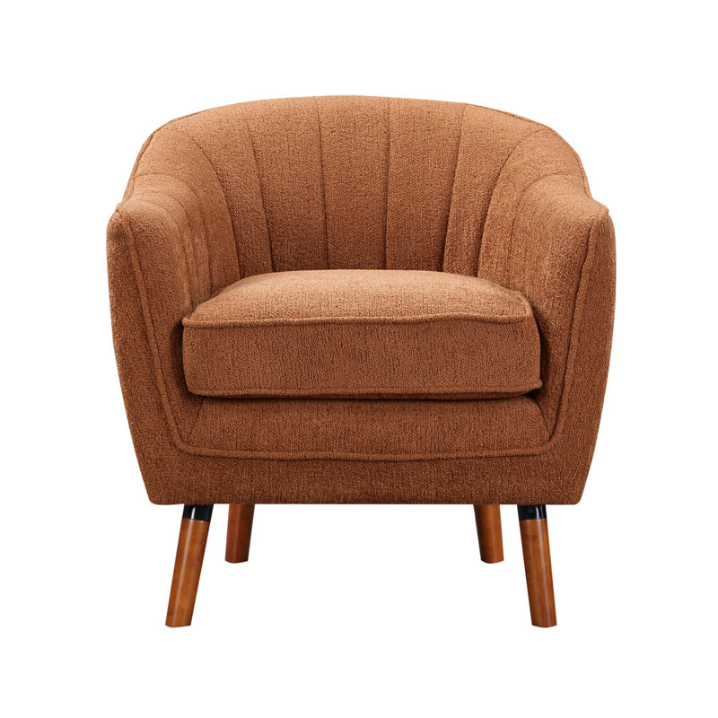 Fauteuil d'appoint Malatesta, Chenille orange