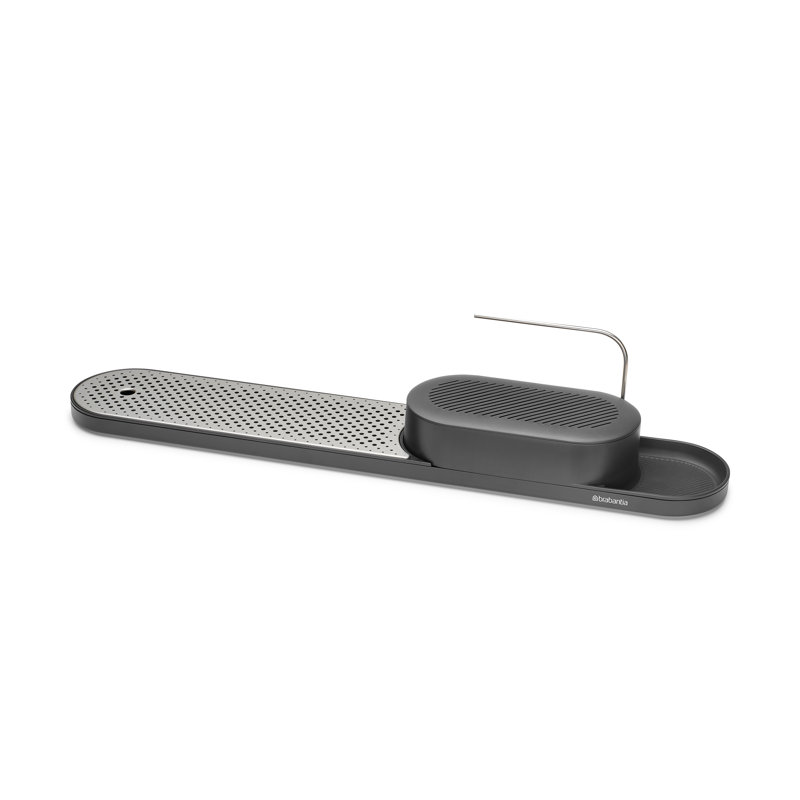 Mineral Grey Plastic 3-Piece Sink Organizer Set