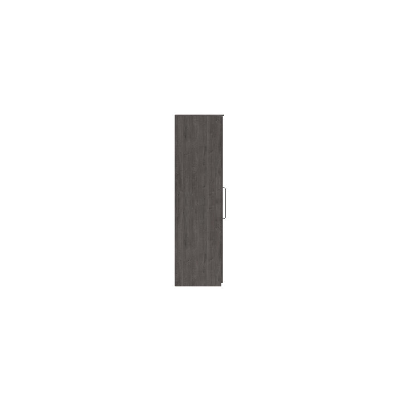 Bushnell 2 Door Manufactured Wood Wardrobe, Dark Grey