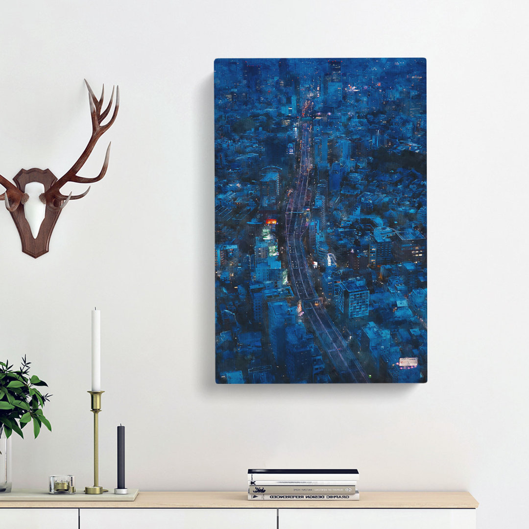 Road Through Tokyo In Japan - Wrapped Canvas