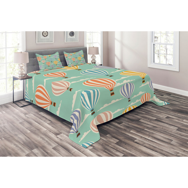 Modern & Contemporary Polyester Coverlet, King Bedspread + 2 Shams