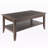 Callion Contemporary Gray Finish Coffee Table With Lower Shelf, 17.95" H X 39.75" W X 22.25" D