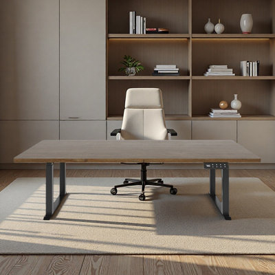 Height Adjustable Rectangular Computer Desk