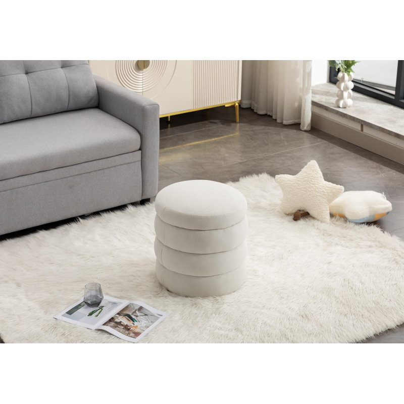 Repose-pieds rond avec repose-pieds enveloppé, avec un arc rond et lisse pour soutenir vos pieds, article pour une vie à la maison paresseuse.