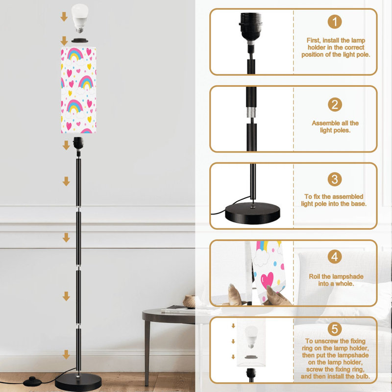 Lampe sur pied Rainbow Heart