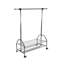 Barre à vêtements extensible en métal chromé
