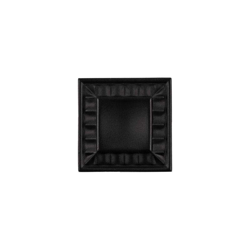 Bijou Astoria Collection Square Knob - 1" x 1 " Cabinet Knob - Traditional Hardware for Drawers & Cabinets, Matte Black