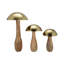 Figurine décorative en métal champignon avec base en bois pour la décoration intérieure-94198752