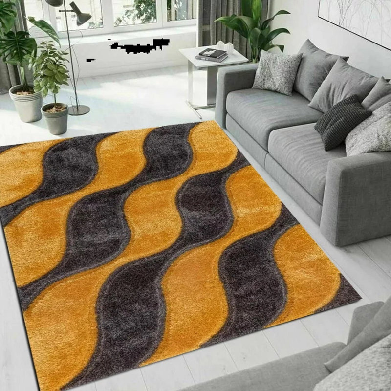 Geometric Shag Area Rug, Rectangle 160 x 230 cm