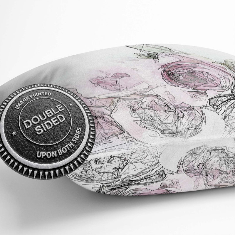 Floral Square Throw Cushion, 55cm H x 55cm W x 20cm D