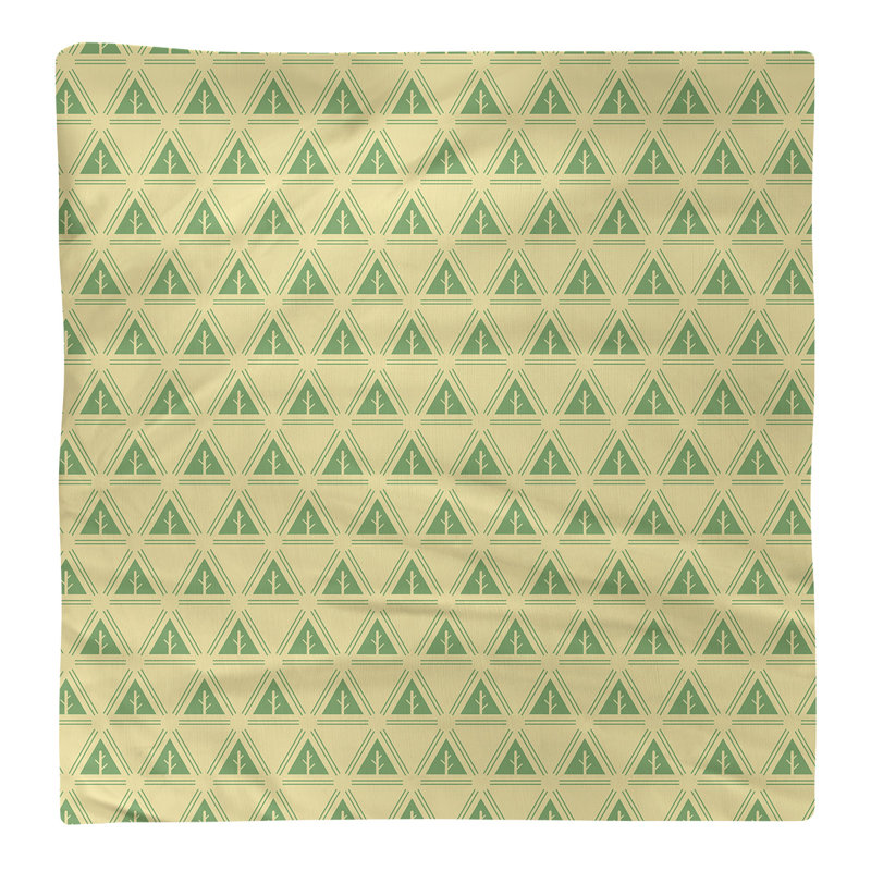 Serviette de coton à arbre minimaliste deux couleurs Barbra, H 0,1 po x l 10 po x P 10 po, Jaune / vert, Sergé de coton