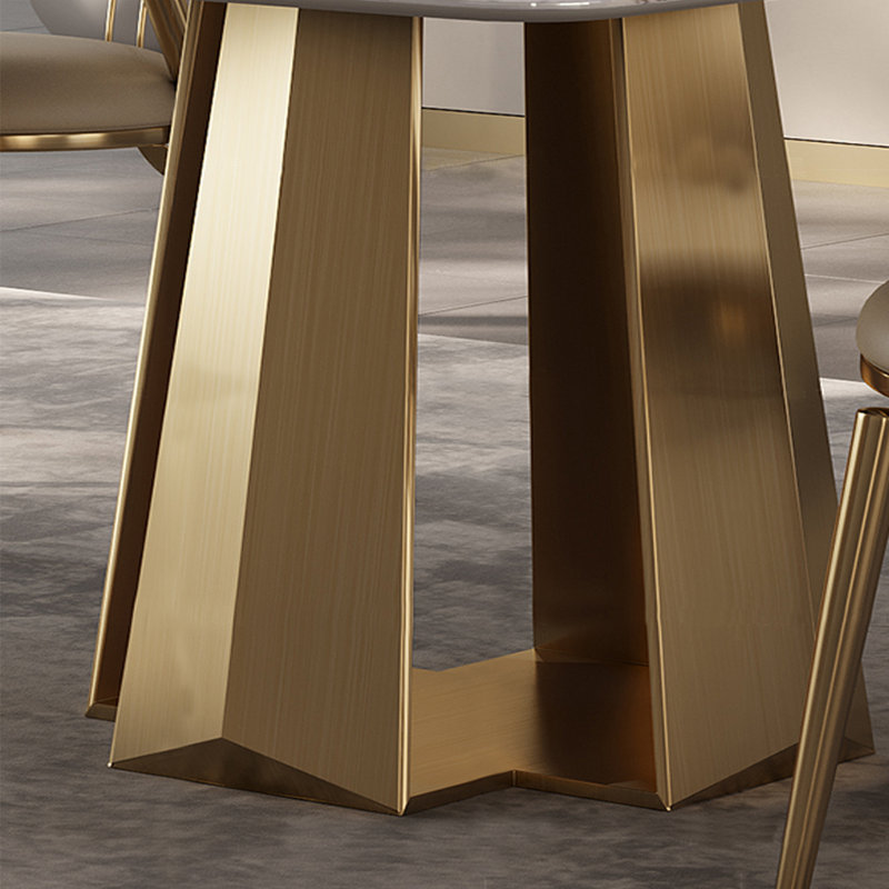 Ilektra Metal Base Dining Table, 43.3" W x 86.61" L