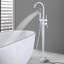 Robinet de baignoire autoportante 45 "à 2 poignées avec douchette en titane 45 5/8 po-111704760