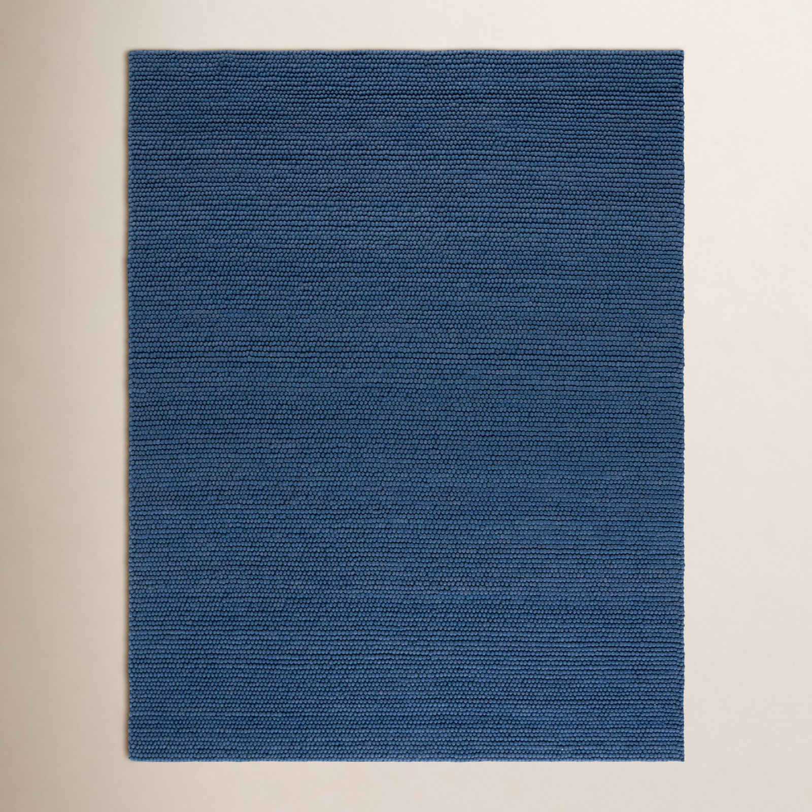 Elle Navy Blue Hand-Woven Wool Rug, Rectangle 8' x 10'