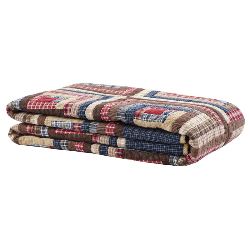Braxton Twin Red Cotton Reversible Kids Quilt