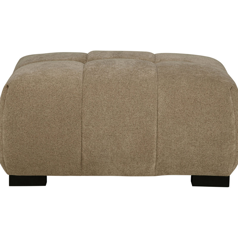 Chameau - Rectangle rembourré avec capitonnage surdimensionné, rembourrage en cascade pour une assise rembourrée de confort, finition rectangulaire lisse, capitonnage et touche élégante