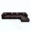 Ensemble de canapé moderne, canapé modulaire rembourré en similicuir 4 places avec conception touffetée à la main pure, 1 repose-pieds et 4 coussins, combinaison multiple pour le salon