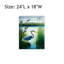 Cygne bleu dans l'eau, toile de qualité supérieure, décoration murale 24 po x 18 po