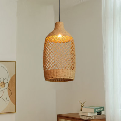 1-Light Teardrop pendant light Seagrass