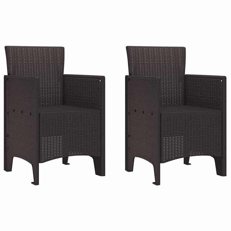 Outdoor Patio Dining Side Chair, Brown