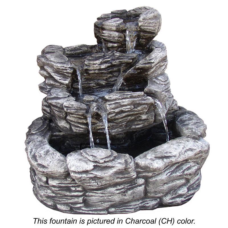 Sierra Cast Stone Falls Fountain, Forest Brown
