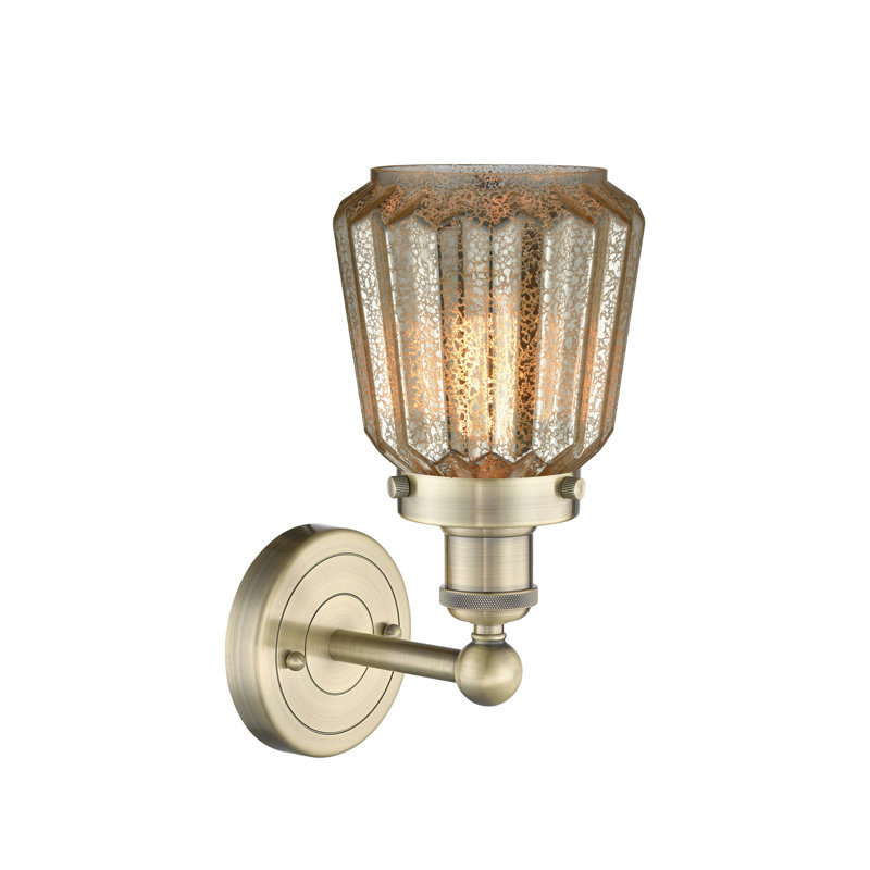 Carlinville Armed Sconce, Mercury, Antique Brass