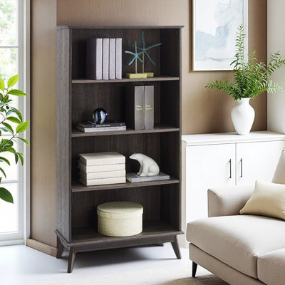 Cabral 58" Bookcase - 5-Tier Storage Shelf, 30" Wide Cabinet