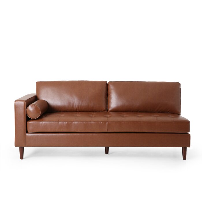 George Oliver 2 - Piece Faux Leather Sectional & Reviews | Wayfair