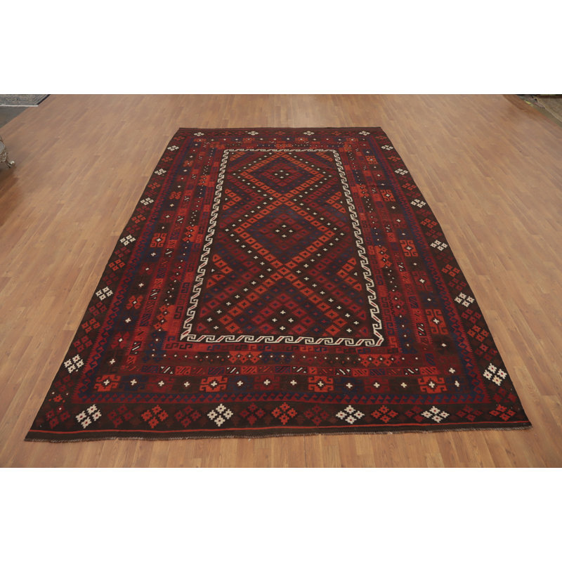 Tapis tribal en laine kilim 9 x 13