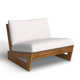 Louise Acacia Outdoor Armless Lounge Chair with Cushions