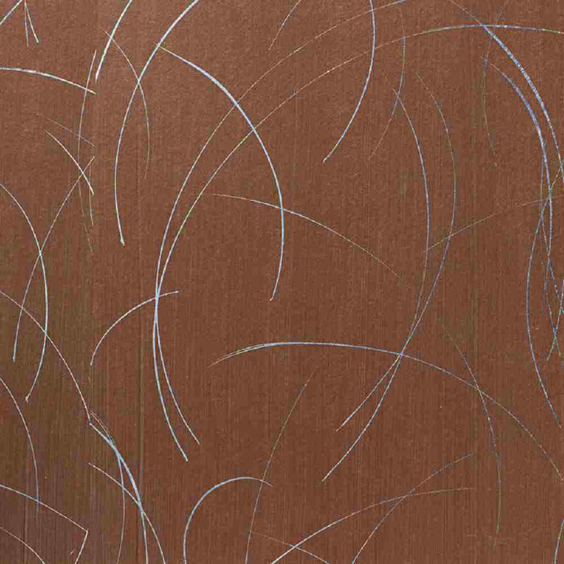 Eliá Wallpaper, 26" W x 144" L, Deep Copper/Silver