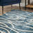 Addison Calabar Transitional Abstract Waves Lagoon 5’ X 7’6" Area Rug-67588001