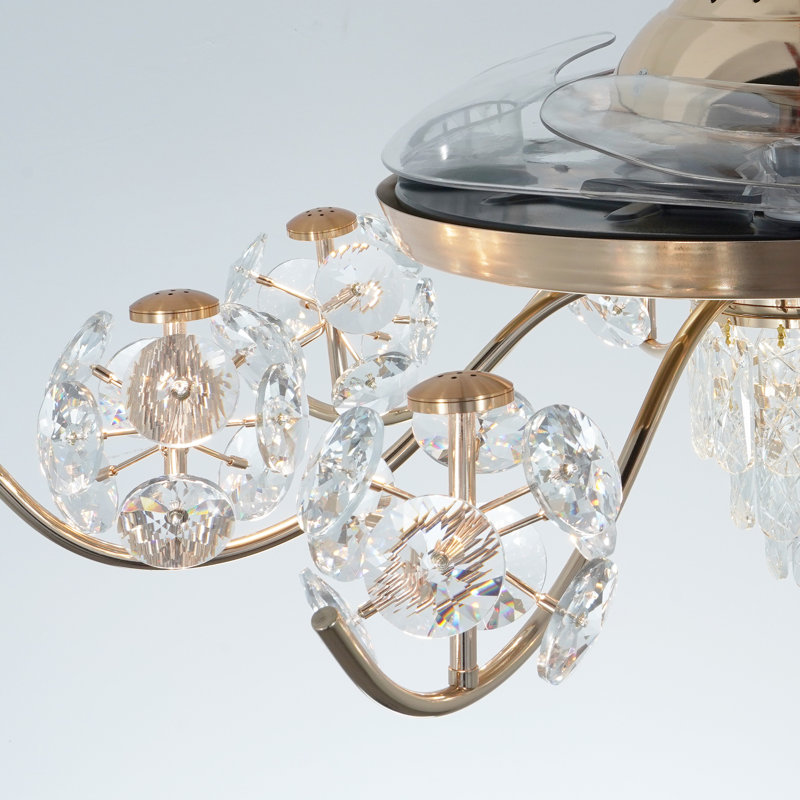 Bras de ventilateur avec DEL et cristal