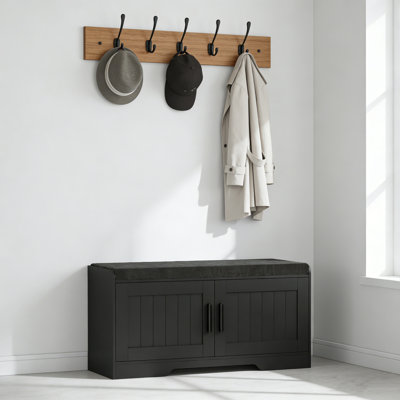 Banc de rangement moderne avec siège rembourré
