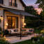 Wall‑mounted outdoor pergola, weather‑resistant patio shelter for backyard and deck