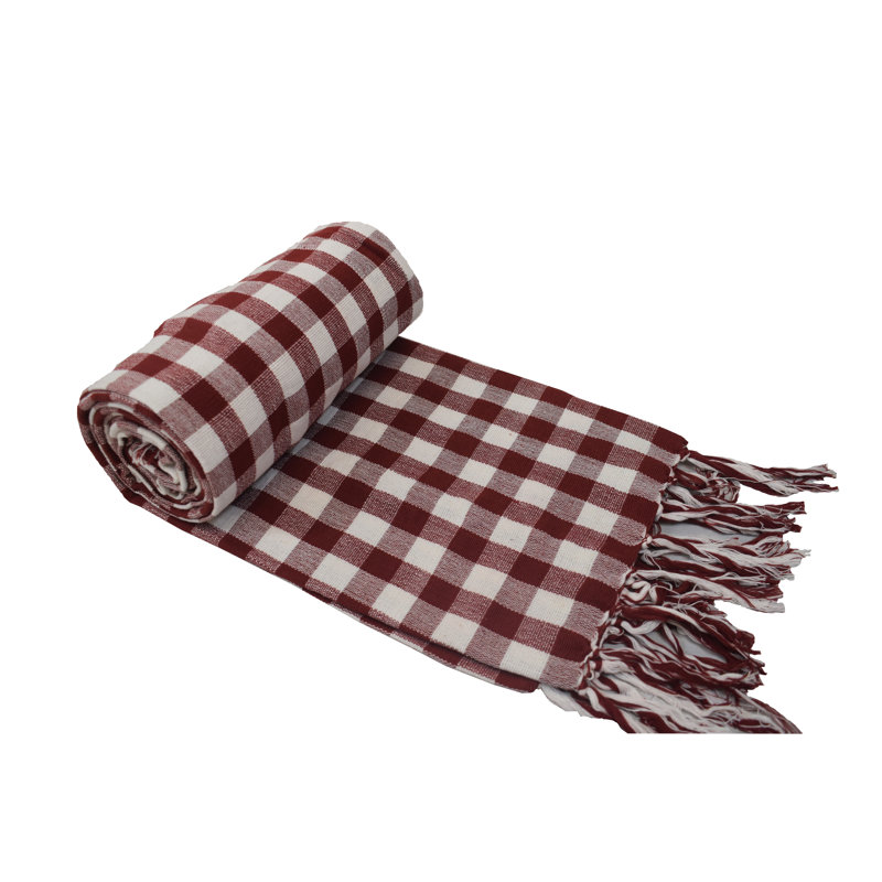 Horrell Hand Woven Throw Blanket, W120 x L180cm, Red