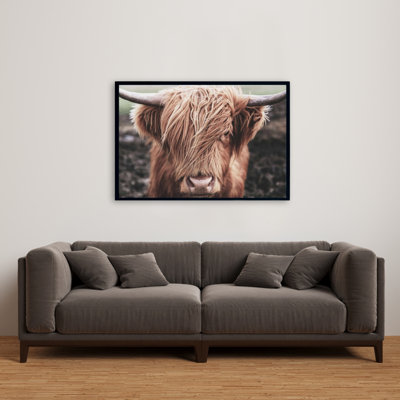 «Desatured Highland Cow» sur toile