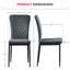 Tufted Upholstered Velvet/Suede Armless Dining Chair with High Back-538156152