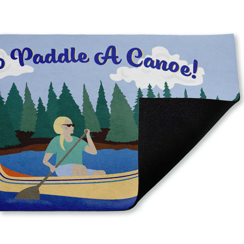 Tapis de porte Paddle A Canoe, imprimé par Darlene Seale, 18 po x 30 po