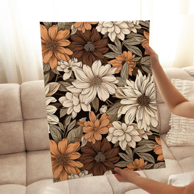 «Holiday Autumn Fall Flowers III Cottage», reproduction d'art sans cadre