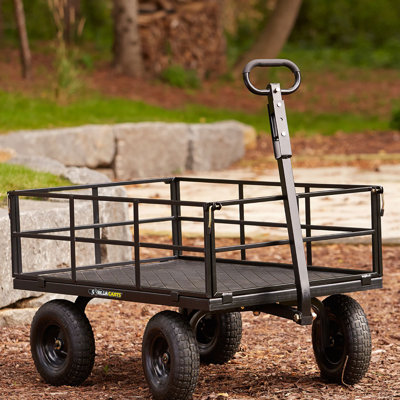 Gorilla Carts Steel Utility Cart Garden Wagon with Removable Sides