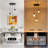 3 Light Hammered Glass Pendant Light Height Adjustable Hanging Light