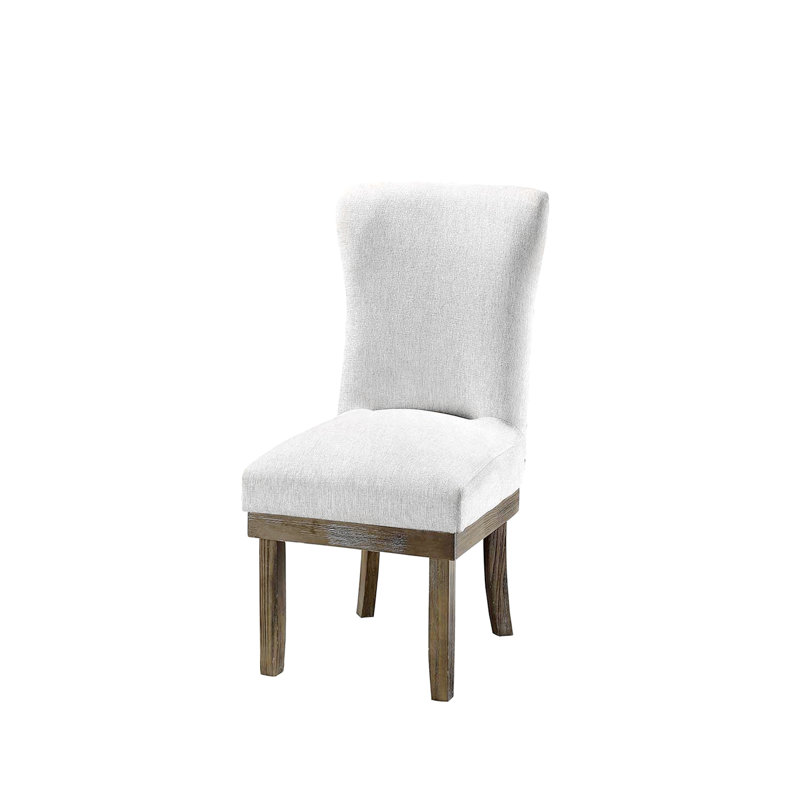 Ensemble de 2 chaises d'appoint à oreilles grises avec garniture cloutée, chaises de salle à manger ou d'appoint classiques