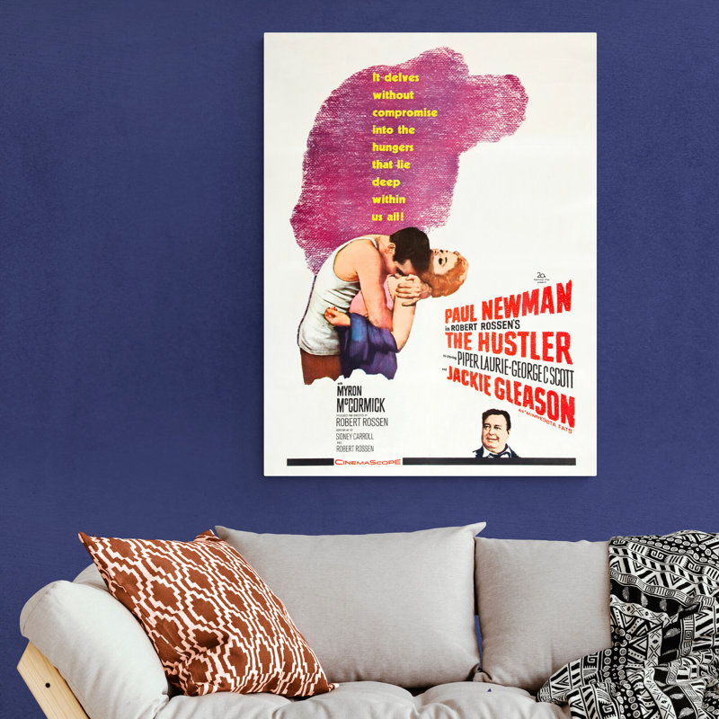 The Hustler 1961 Paul Newman Film - Wrapped Canvas Art Prints, 81cm H x 61cm x 4cm D