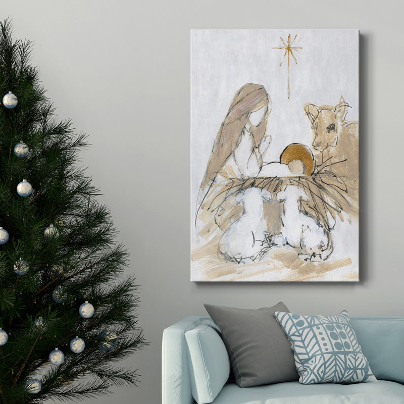 «Jorah Holy Night Manger», reproduction sur toile tendue, H 18 po x l 12 po x P 1,5 po