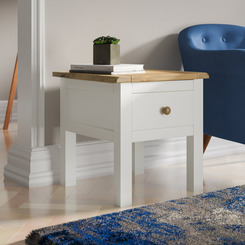 Pompey End Table, Off-White